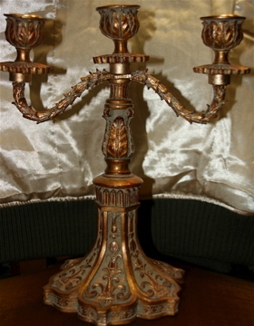Candelabro Dorado