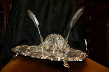 Escribania( tintero ) plata Aguila