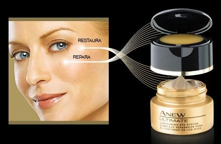 Anew ultimate complejo reparador contorno de ojos crema y gel solido de balsamo
