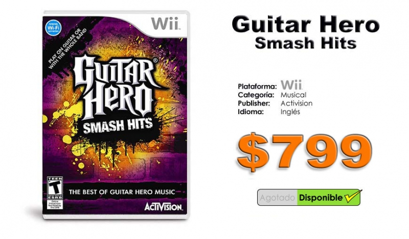 Guitar Hero Smash Hits para nintendo Wii
