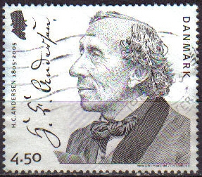 z vendido DINAMARCA 2005 Scott 1323 Sello Autor Hans Christian Andersen Usado