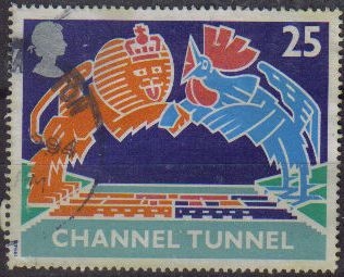 Gran Bretaña 1994 Scott 1513 Sello º Tunel Canal de la Mancha Conjunto con Francia Grande Bretagne Great Britain