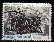 GRECIA 1982 Scott 1436 Sello Resistencia Nacional Usado Greece 