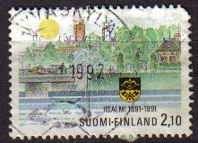 z vendido Finlandia 1991 Scott 873 Sello º Cent. Ciudad Lisalmi Suomi Finland Michel 1156 
