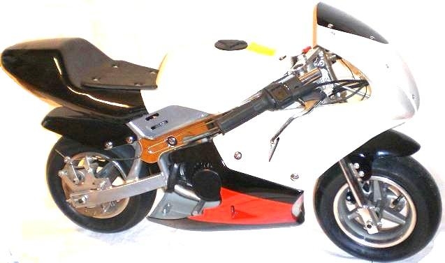 Minimoto aire 49cc 4.5cv Negra/Blanca ref:0017