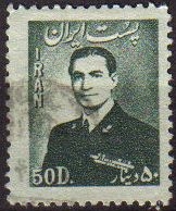 z vendido IRAN 1951 Scott 954 Sello Retrato Mohammad Reza Shah Pahlavi Usado 