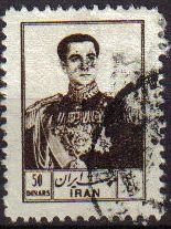 z vendido IRAN 1954 Scott 1002 Sello Retrato Militar Mohammad Reza Shah Pahlavi Usado 