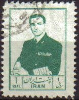 z vendido IRAN 1954 Scott 1003 Sello Retrato Militar Mohammad Reza Shah Pahlavi Usado 