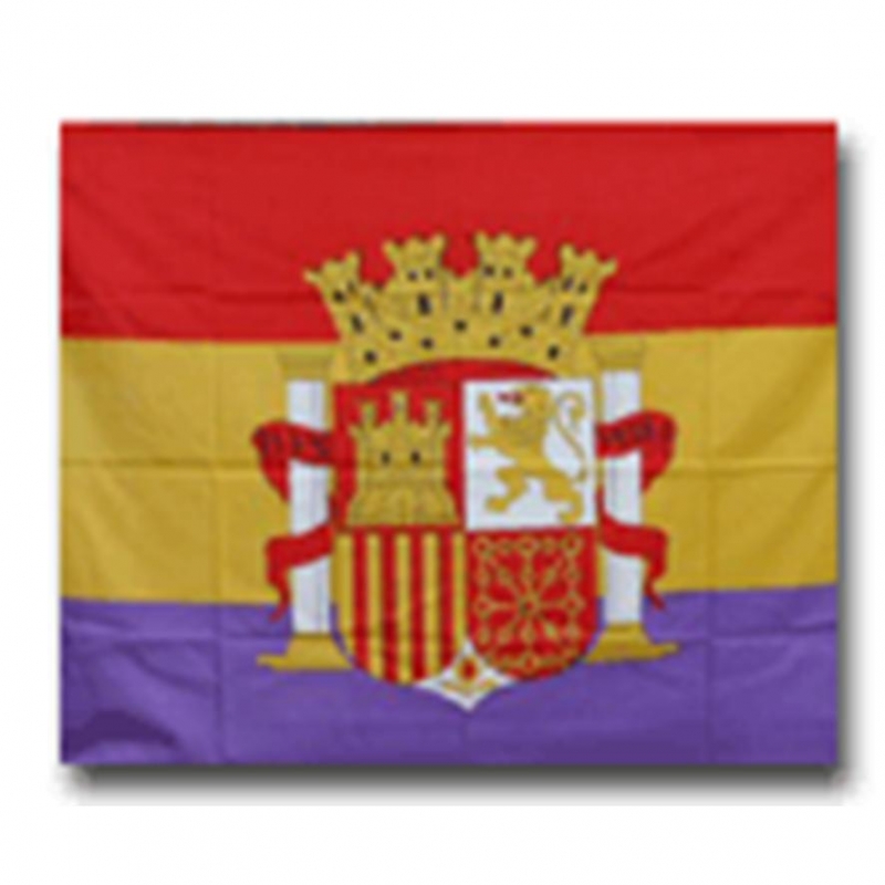 BANDERA REPUBLICANA CON ESCUDO