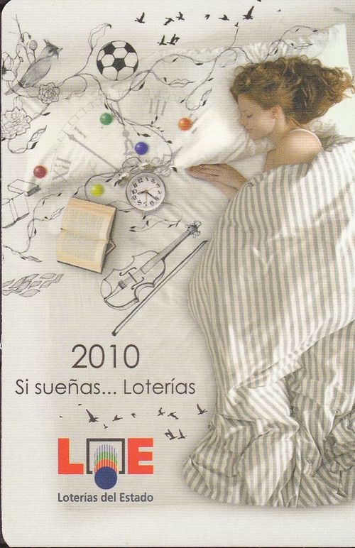 Calendario Bolsillo Loterias y Apuestas del Estado 2010 Si Sueñas LAE Pocket Calendar Kalender Calendrier Kalendar 