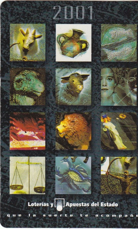 z vendido Calendario Bolsillo Loterias y Apuestas del Estado 2001 LAE Pocket Calendar Kalender Calendrier Kalendar 