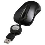 RATON MINI A4TECH X6-60MD GLASER 1000 DPI RETRÁCTIL USB/PS2 NEGRO