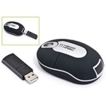 RATON OPTICO 3D RETRÁCTIL USB NEGRO