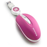 SOYNTEC MINI RATÓN USB, ÓPTICO CON SCROLL Y CABLE RETRÁCTIL R262 PINK