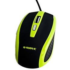 RATÓN ÓPTICO B-MOVE PRECISSION VERDE 1000/1600/2000 DPI USB