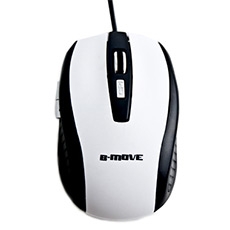 RATÓN ÓPTICO B-MOVE PRECISSION BLANCO 1000/1600/2000 DPI USB