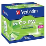 CD-RW VERBATIM 700 MB CAJA 10 UDS.