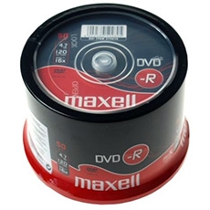MAXELL DVD-R 4.7GB 16X BOBINA 50 UDS.