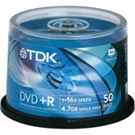 TDK DVD+R 16X TARRINA 50 UDS