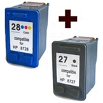 PACK CARTUCHOS HP 27 NEGRO Y HP 28 COLOR COMPATIBLES (ALTA CAPACIDAD)