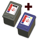 PACK CARTUCHOS HP 56 NEGRO Y HP 57 COLOR COMPATIBLES (ALTA CAPACIDAD)
