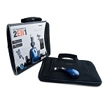 Set funda neopreno portátil 10" y ratón USB Azul
