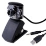 Webcam 6 LEDS vision nocturna con micrófono de 1,3M Pixels - Negra