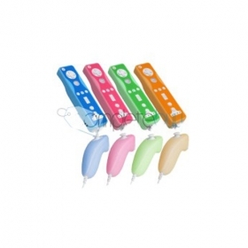 color de piel de silicona para Nintendo Wii remoto Nunchuk + (bcm033) precio 6,00
