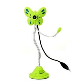 Con forma de mariposa usb2.0 webcam con micrófono para PC-1.3mega dinámicos 5.0mega píxel estática (smq5784) precio 18,00