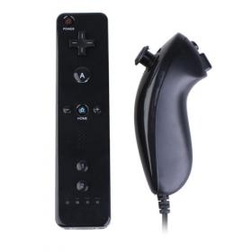 control remoto y el Nunchuk de Wii (negro) precio 25,00