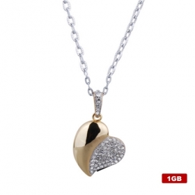 CORAZON DE CRISTAL PLATEADO PENDRIVE 1GB precio 25,00