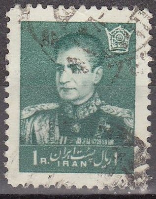 Z vendido IRAN 1958 Scott 1111 Sello Mohammad Shah Reza Pahlavi 1R usado 