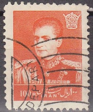 Z vendido IRAN 1958 Scott 1124 Sello Mohammad Shah Reza Pahlavi 100R usado 