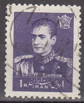 Z vendido IRAN 1959 Scott 1142 Sello Mohammad Shah Reza Pahlavi 1R usado 