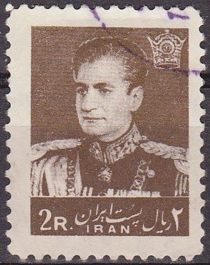 Z vendido IRAN 1959 Scott 1142a Sello Mohammad Shah Reza Pahlavi 2R usado 