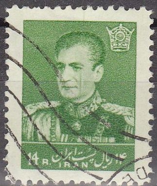 z vendido IRAN 1959 Scott 1146 Sello Mohammad Shah Reza Pahlavi 14R usado 