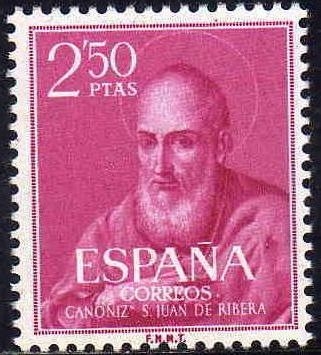 ESPAÑA 1960 1293 Sello Nuevo Beato Juan de Ribera 2,50pts c/charnela Espana Spain Espagne Spagna Spanje Spanien 