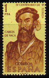 ESPAÑA 1960 1301 Sello Nuevo Forjadores de América Cabeza de Vaca Descubrimiento de Florida Espana Spain Espagne Spagna Spanje Spanien 