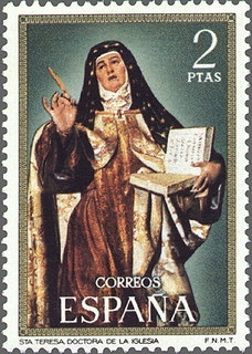 Z Vendido ESPAÑA 1971 2028 Sello Nuevo Centenario de Celebridades Santa Teresa (1515-1582) Espana Spain Espagne Spagna Spanje Spanien 
