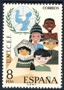 z vendido ESPAÑA 1971 2054 Sello Nuevo XXV Aniversario de Unicef MNH Espana Spain Espagne Spagna Spanje Spanien 
