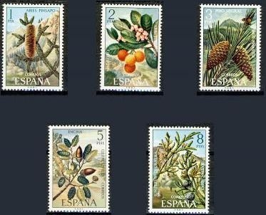 z vendido ESPAÑA 1972 2085/9 Sellos Nuevos Serie Flora Completa Espana Spain Espagne Spagna Spanje Spanien 