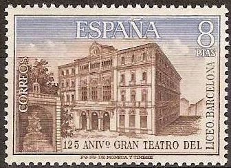 z vendido ESPAÑA 1972 2114 Sello Nuevo 125 Aniversario Gran Teatro del Liceo Espana Spain Espagne Spagna Spanje Spanien 