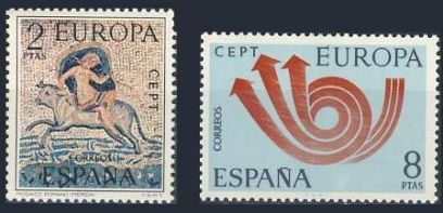 ESPAÑA 1973 2125/6 Sellos Nuevos Europa CEPT Completa. Rapto de Europa Espana Spain Espagne Spagna Spanje Spanien 