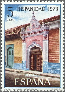 z vendido ESPAÑA 1973 2156 Sello Nuevo Hispanidad. Nicaragua Casa Colonial Espana Spain Espagne Spagna Spanje Spanien 