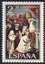 ESPAÑA 1973 2158 Sello Nuevo VI Centenario de la Orden de San Jerónimo Espana Spain Espagne Spagna Spanje Spanien 