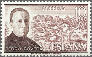 España 1974 2181 Sello * Personajes Españoles Padre Pedro Poveda Spain sin goma Timbre Espagne Spain Spagna Espana Spanje Spanien 