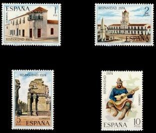 ESPAÑA 1974 2213/6 Sellos Nuevos Hispanidad Argentina Completa ** MNH Espana Spain Espagne Spagna Spanje Spanien 