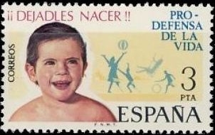 ESPAÑA 1975 2282 Sello Nuevo Campaña Pro Defensa de la Vida Espana Spain Espagne Spagna Spanje Spanien 