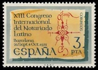 ESPAÑA 1975 2283 Sello Nuevo XIII Congreso Internacional del Notariado Espana Spain Espagne Spagna Spanje Spanien 