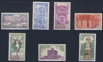 z vendido ESPAÑA 1971 2047/53 Sellos ** Año Santo Compostelano Yv1700/6 Espana Spain Espagne Spagna Spanje Spanien 